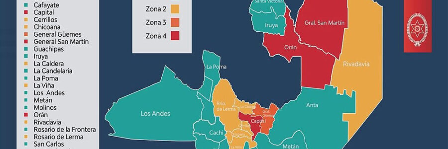 Nueva zonificación para los departamentos San Martín, Orán y Capital