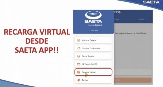 Los usuarios de SAETA APP ya pueden recargar saldo desde la aplicación