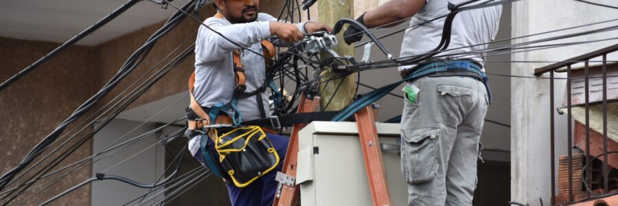 El martes se retomará el operativo de despeje de cables en desuso