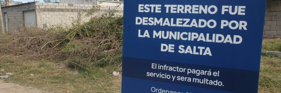 El municipio limpió un nuevo terreno baldío en mal estado