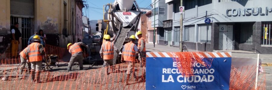 Colocaron nuevo hormigón en San Luis y Florida