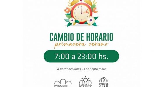 Horarios de los Parques Urbanos a partir del 23 de septiembre