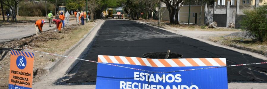 Ejecutan obra de repavimentación en el barrio Grand Bourg