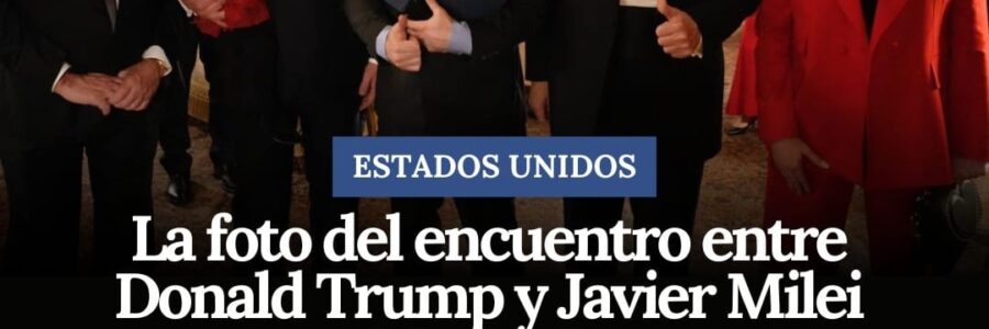 LA FOTO | Javier Milei se encontró con el presidente electo de Estados Unidos, Donald Trump, en el evento que el republicano está llevando a cabo en su residencia de Mar-a-Lago. Se trata de la primera cumbre entre ambos mandatarios luego de las elecciones presidenciales del pasado 5 de noviembre.