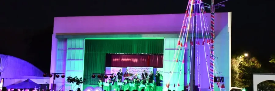 El intendente participó del encendido del árbol navideño en el CCM