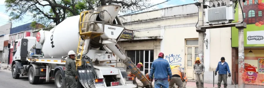 Colocaron nuevo hormigón en las dársenas de calle Pellegrini