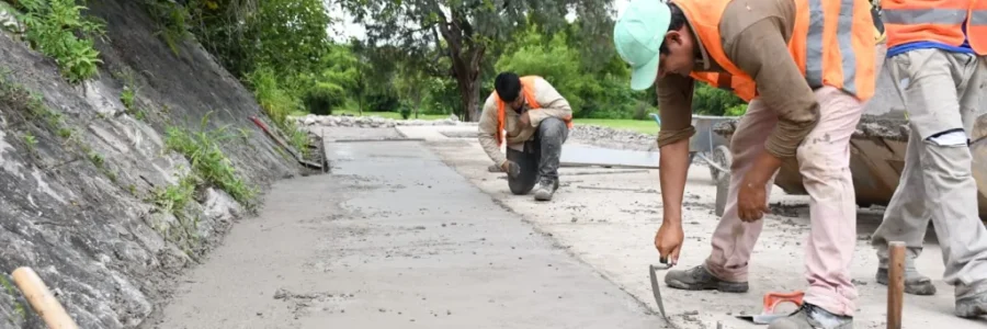 Ejecutan obras de recuperación en parque Los Sauces