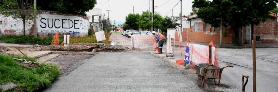 Colocaron nuevo hormigón en Lola Mora y Cnel. Moldes