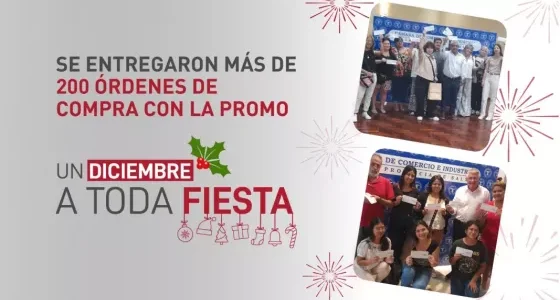 Se entregaron más de doscientas órdenes de compra con la promo “Un diciembre a toda fiesta”