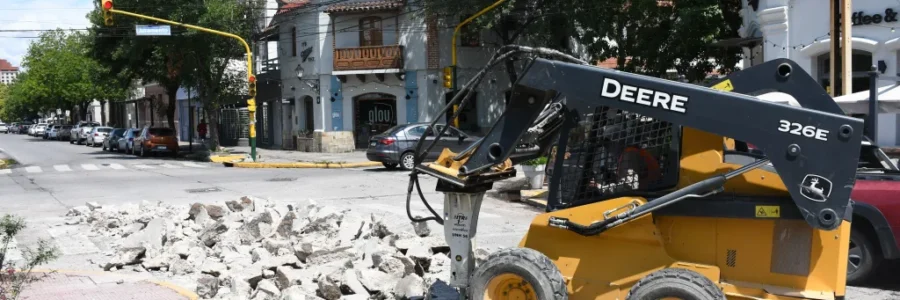 Continúa la obra de hormigonado en el Paseo Güemes