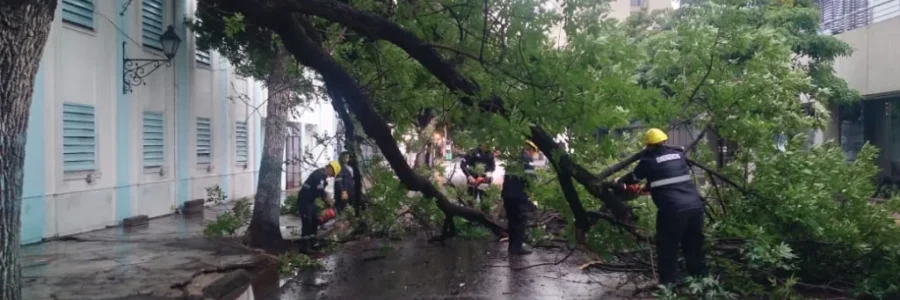 El sistema de Emergencias 105 registró seis incidentes durante la tormenta